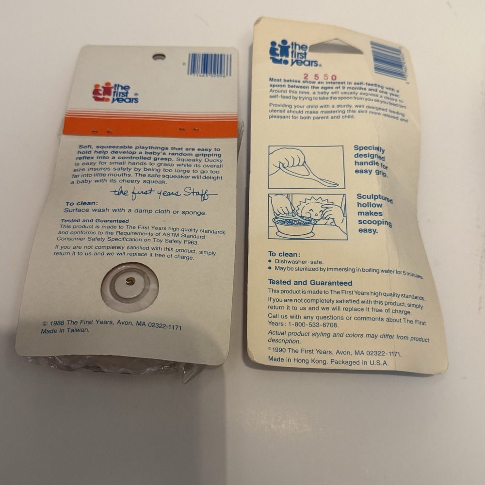 Lot Of 4 Vintage The First Years 1988-1990 Baby Products - Picture 2 of 3